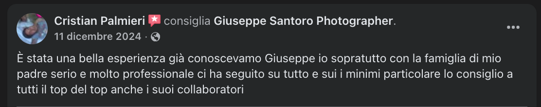 Giuseppe Santoro Wedding recensioni